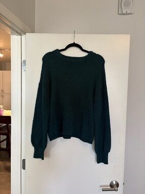 Sanctuary Teal-Blue Cozy Crewneck Sweater NWT